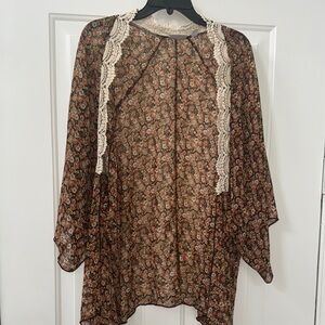 Sheer Floral Kimono